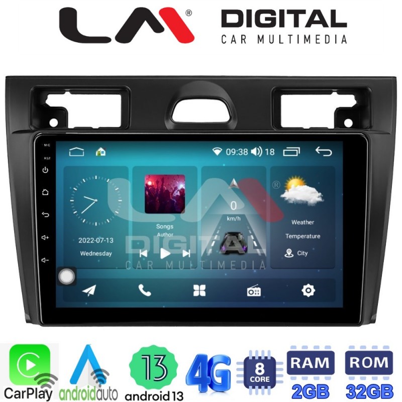 LM Digital - LM ZR8140B GPS Οθόνη OEM Multimedia Αυτοκινήτου για Ford Fiesta 2006 -&gt; 2008 (CarPlay/AndroidAuto/BT/GPS/WIFI/GPRS)