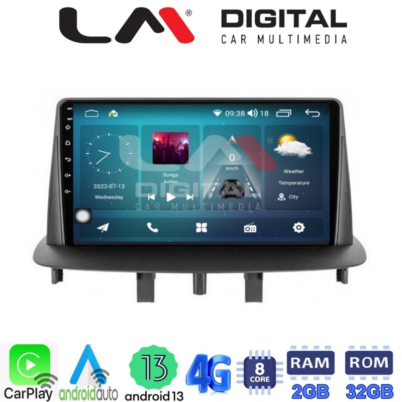 LM Digital - LM ZR8145 GPS Οθόνη OEM Multimedia Αυτοκινήτου για RENAULT MEGANE3 (CarPlay/AndroidAuto/BT/GPS/WIFI/GPRS)