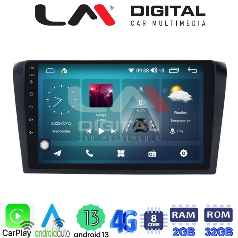 LM Digital - LM ZR8161 GPS Οθόνη OEM Multimedia Αυτοκινήτου για MAZDA 3 2003 &gt; 2008 (CarPlay/AndroidAuto/BT/GPS/WIFI/GPRS)