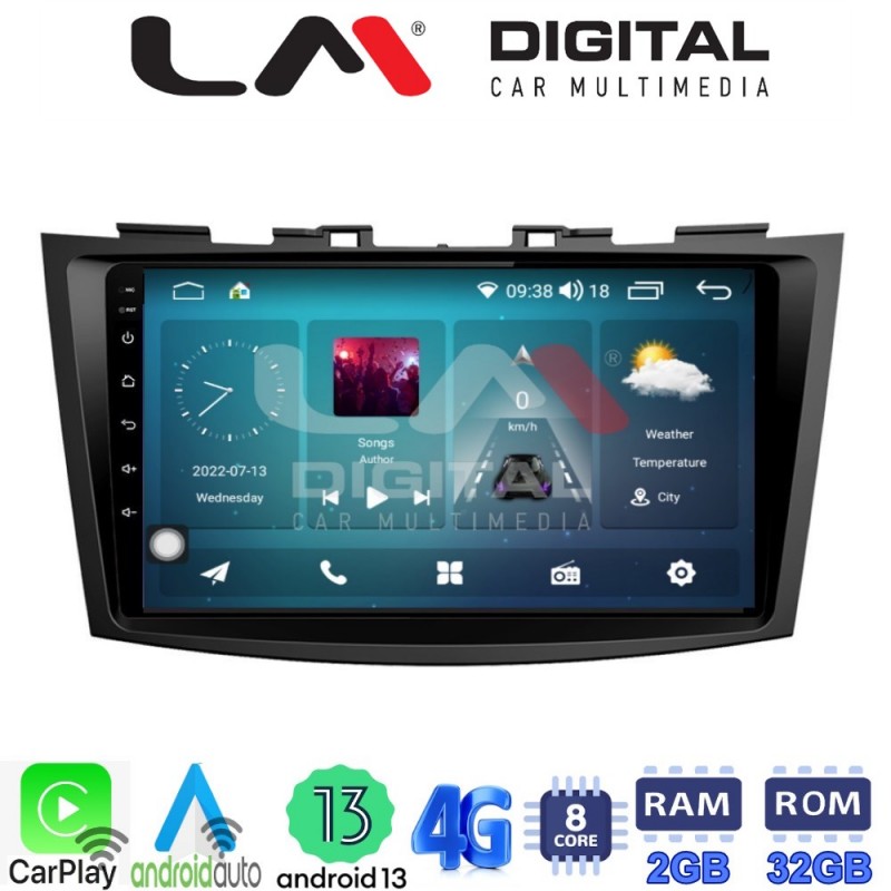 LM Digital - LM ZR8179 GPS Οθόνη OEM Multimedia Αυτοκινήτου για SUZUKI SWIFT 2011&gt;2016 (CarPlay/AndroidAuto/BT/GPS/WIFI/GPRS)