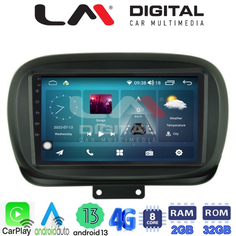 LM Digital - LM ZR8199 GPS Οθόνη OEM Multimedia Αυτοκινήτου για FIAT 500X 2014&gt; (CarPlay/AndroidAuto/BT/GPS/WIFI/GPRS)