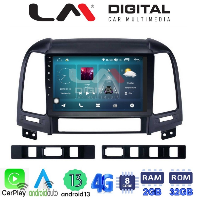 LM Digital - LM ZR8239 GPS Οθόνη OEM Multimedia Αυτοκινήτου για Hyundai SantaFe 2006 &gt; 2013 (CarPlay/AndroidAuto/BT/GPS/WIFI/GPRS)