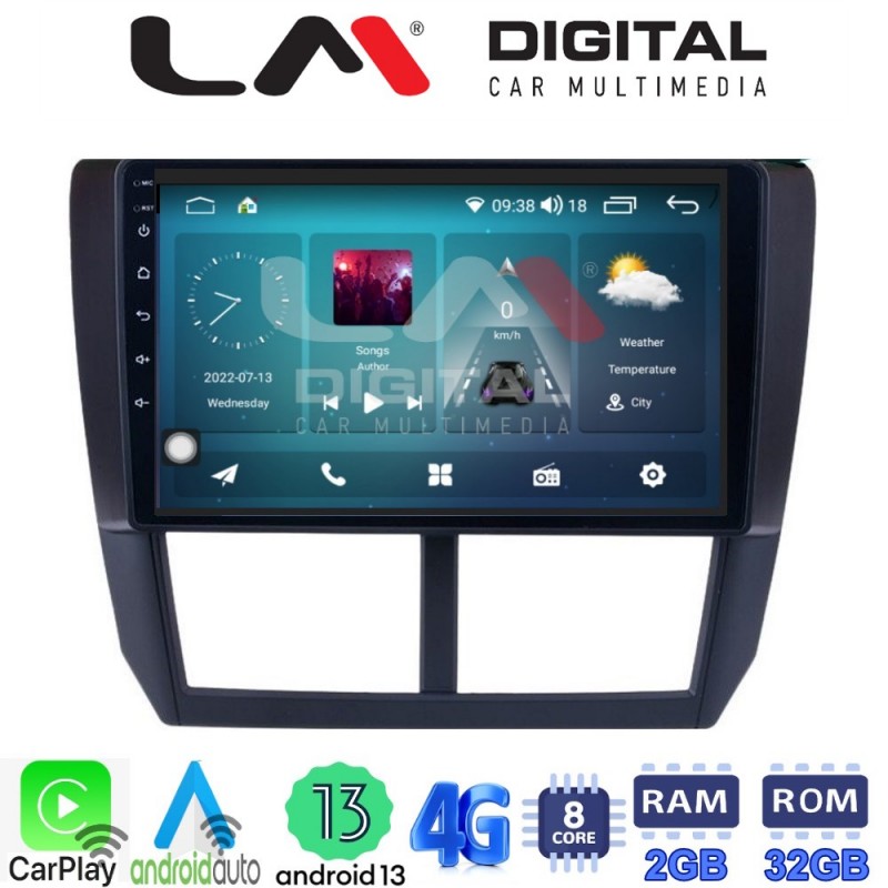 LM Digital - LM ZR8272 GPS Οθόνη OEM Multimedia Αυτοκινήτου για SUBARU IMPREZA-FORESTER 2009&gt;2012 (CarPlay/AndroidAuto/BT/GPS/WIFI/GPRS)