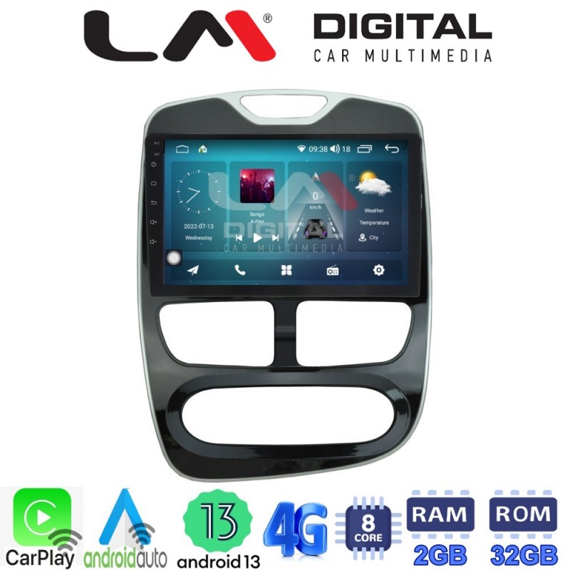 LM Digital - LM ZR8320 GPS Οθόνη OEM Multimedia Αυτοκινήτου για RENAULT CLIO 2012 &gt; 2015  (CarPlay/AndroidAuto/BT/GPS/WIFI/GPRS)