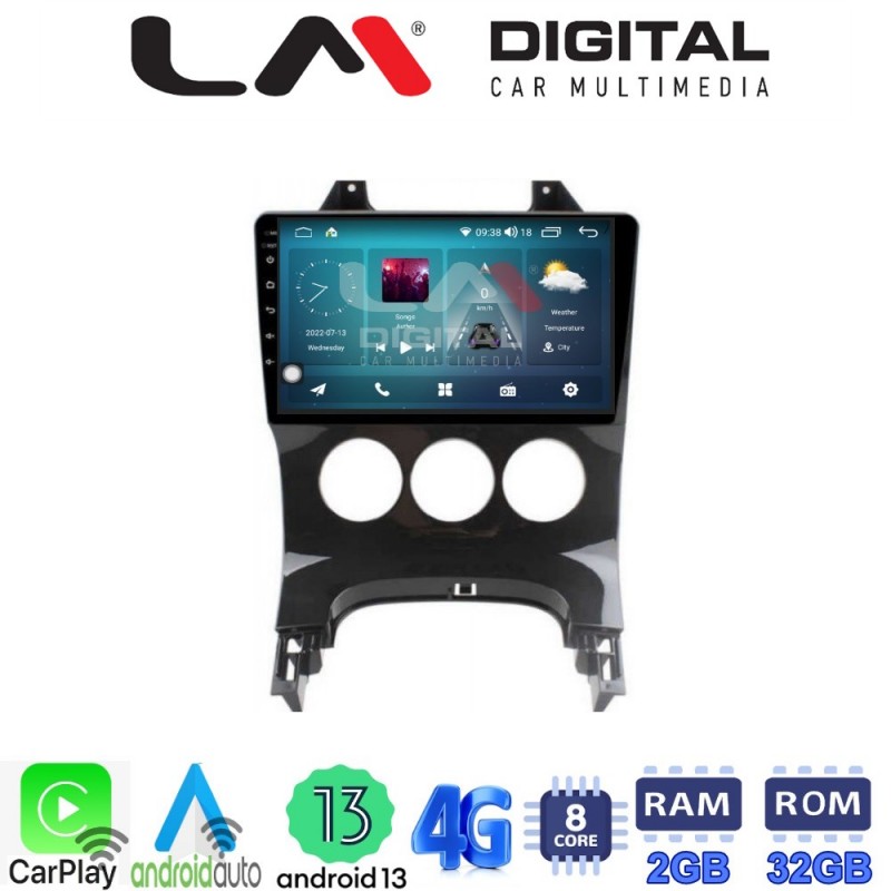 LM Digital - LM ZR8323A GPS Οθόνη OEM Multimedia Αυτοκινήτου για PEUGEOT 3008 2009&gt;2016 & 206  2002&gt;2006 (CarPlay/AndroidAuto/BT/GPS/WIFI/GPRS)