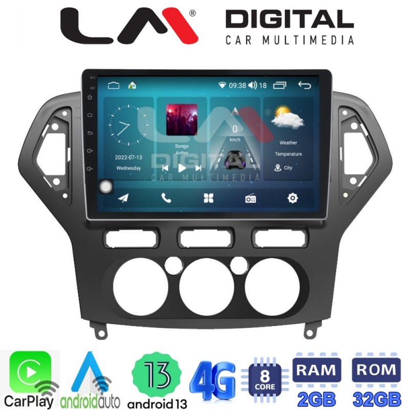 LM Digital - LM ZR8367A GPS Οθόνη OEM Multimedia Αυτοκινήτου για FORD MONDEO 2007 &gt; 2010 (CarPlay/AndroidAuto/BT/GPS/WIFI/GPRS)