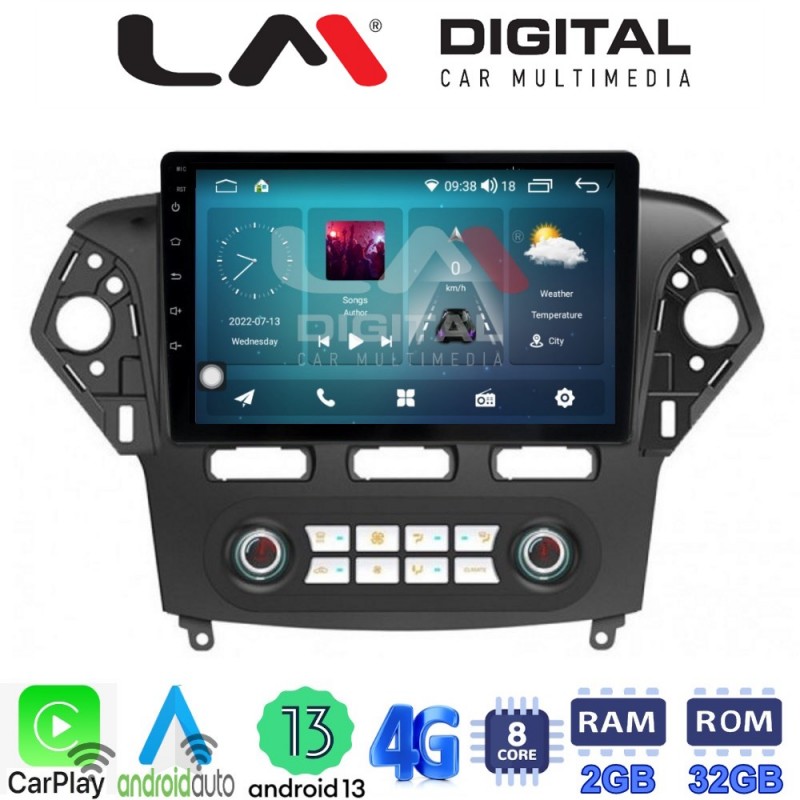 LM Digital - LM ZR8368C GPS Οθόνη OEM Multimedia Αυτοκινήτου για FORD MONDEO 2010 &gt; 2013 (CarPlay/AndroidAuto/BT/GPS/WIFI/GPRS)