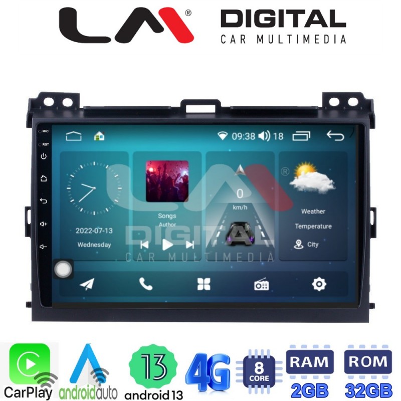 LM Digital - LM ZR8384 GPS Οθόνη OEM Multimedia Αυτοκινήτου για TOYOTA LANDCRUISER J100 2003&gt;2009   (CarPlay/AndroidAuto/BT/GPS/WIFI/GPRS)