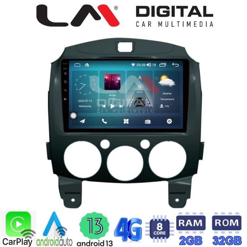 LM Digital - LM ZR8430 GPS Οθόνη OEM Multimedia Αυτοκινήτου για MAZDA 2 2007&gt;2014 (CarPlay/AndroidAuto/BT/GPS/WIFI/GPRS)