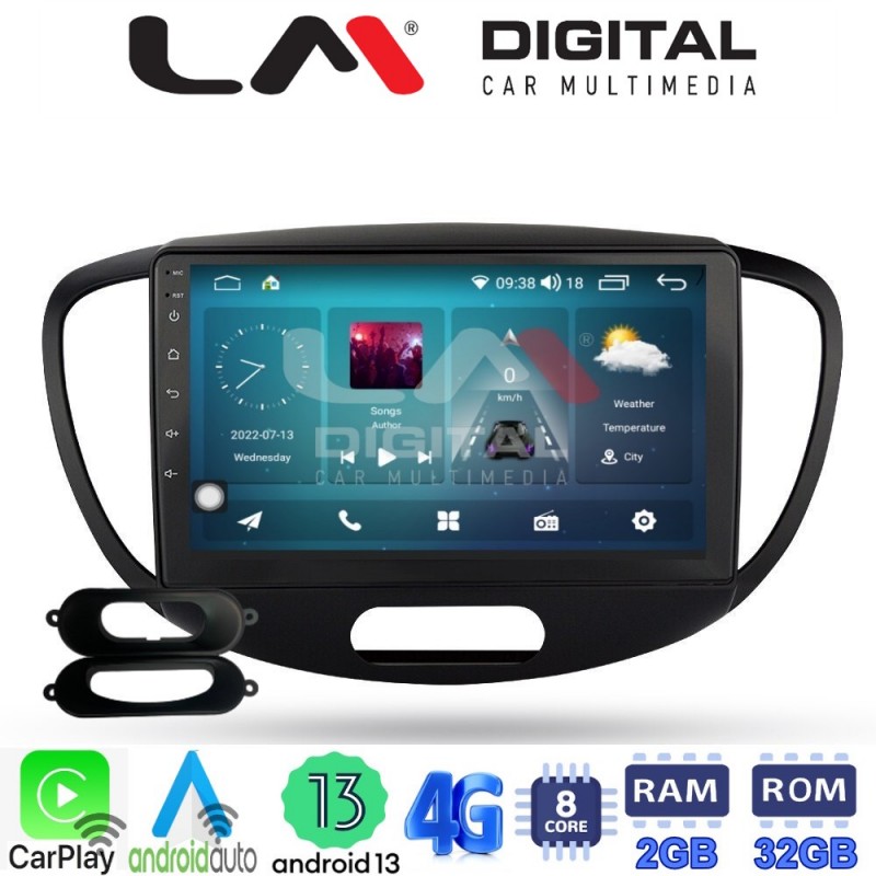 LM Digital - LM ZR8455 GPS Οθόνη OEM Multimedia Αυτοκινήτου για HYUNDAI i10 2008&gt;2013 (CarPlay/AndroidAuto/BT/GPS/WIFI/GPRS)