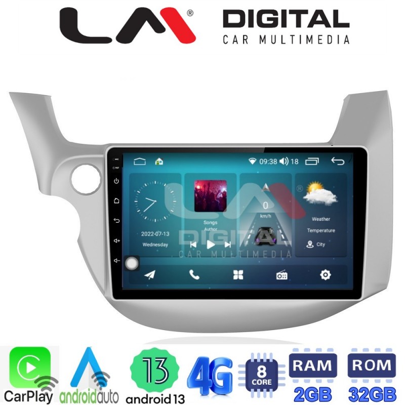 LM Digital - LM ZR8549 GPS Οθόνη OEM Multimedia Αυτοκινήτου για HONDA JAZZ 2008&gt;2013 (CarPlay/AndroidAuto/BT/GPS/WIFI/GPRS)