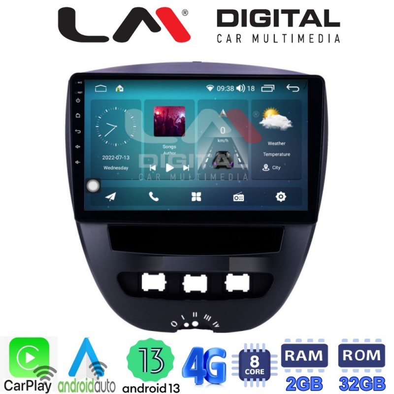 LM Digital - LM ZR8560 GPS Οθόνη OEM Multimedia Αυτοκινήτου για Aygo & C1 & 107 '05&gt;'14 (CarPlay/AndroidAuto/BT/GPS/WIFI/GPRS)