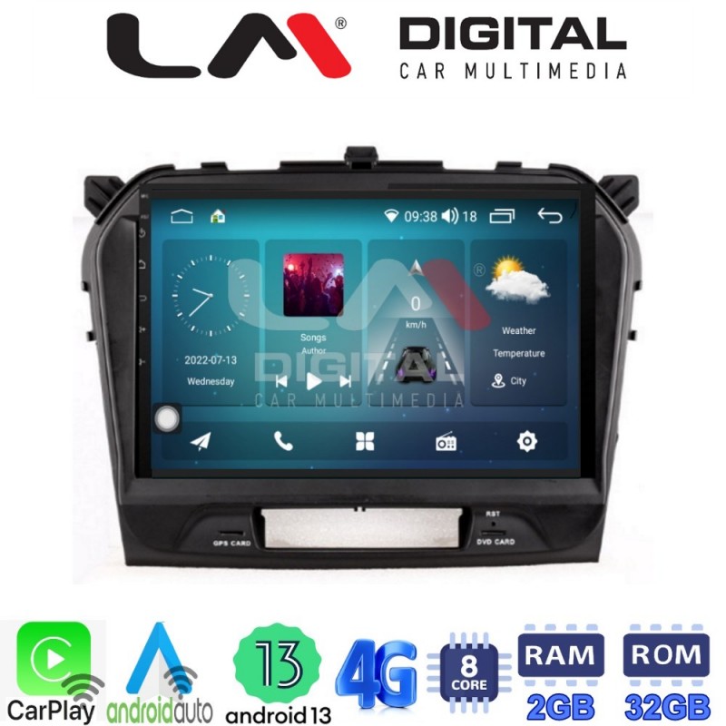 LM Digital - LM ZR8571 GPS Οθόνη OEM Multimedia Αυτοκινήτου για SUZUKI VITARA & BREZZA 2016&gt; (CarPlay/AndroidAuto/BT/GPS/WIFI/GPRS)