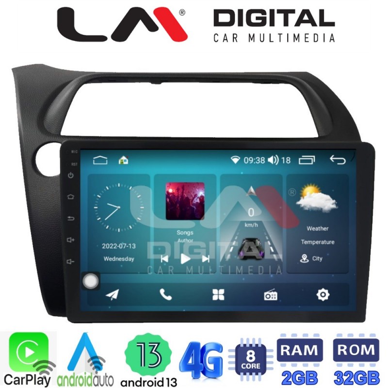 LM Digital - LM ZR8744 GPS Οθόνη OEM Multimedia Αυτοκινήτου για HONDA CIVIC 3/5D 2006-2012 (CarPlay/AndroidAuto/BT/GPS/WIFI/GPRS)