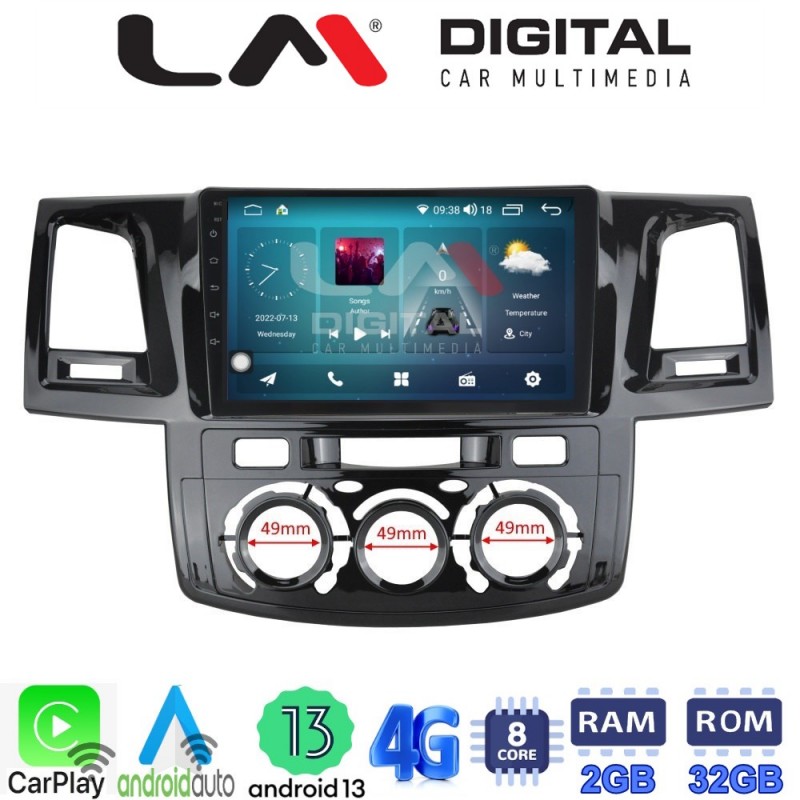 LM Digital - LM ZR8821 GPS Οθόνη OEM Multimedia Αυτοκινήτου για TOYOTA HILUX 2005&gt;2016 (CarPlay/AndroidAuto/BT/GPS/WIFI/GPRS)