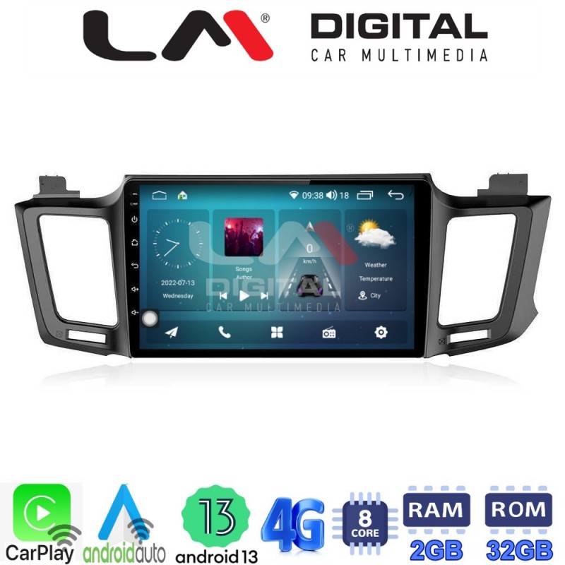 LM Digital - LM ZR8947 GPS Οθόνη OEM Multimedia Αυτοκινήτου για TOYOTA RAV 4  2013 &gt; 2020 (CarPlay/AndroidAuto/BT/GPS/WIFI/GPRS)