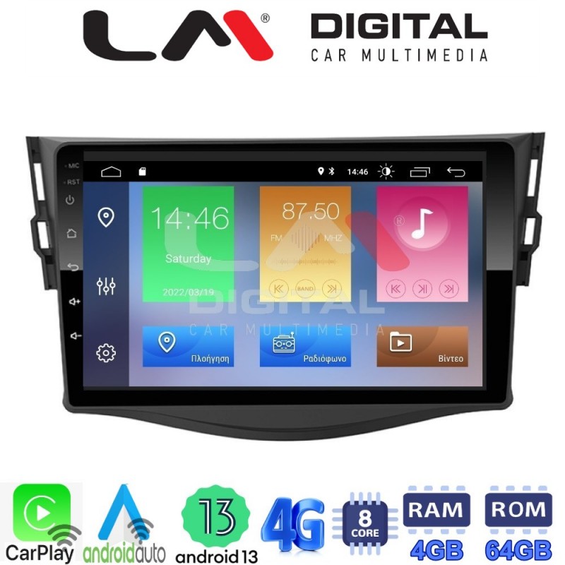 LM Digital - LM ZC8018 GPS Οθόνη OEM Multimedia Αυτοκινήτου για TOYOTA RAV4 2006 &gt; 2012 (CarPlay/AndroidAuto/BT/GPS/WIFI/GPRS)