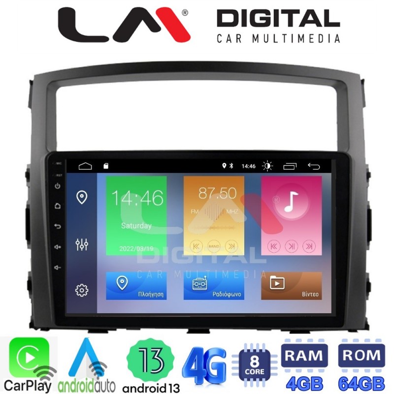 LM Digital - LM ZC8038 GPS Οθόνη OEM Multimedia Αυτοκινήτου για MITSUBISHI PAJERO 2006&gt;2014 (CarPlay/AndroidAuto/BT/GPS/WIFI/GPRS)