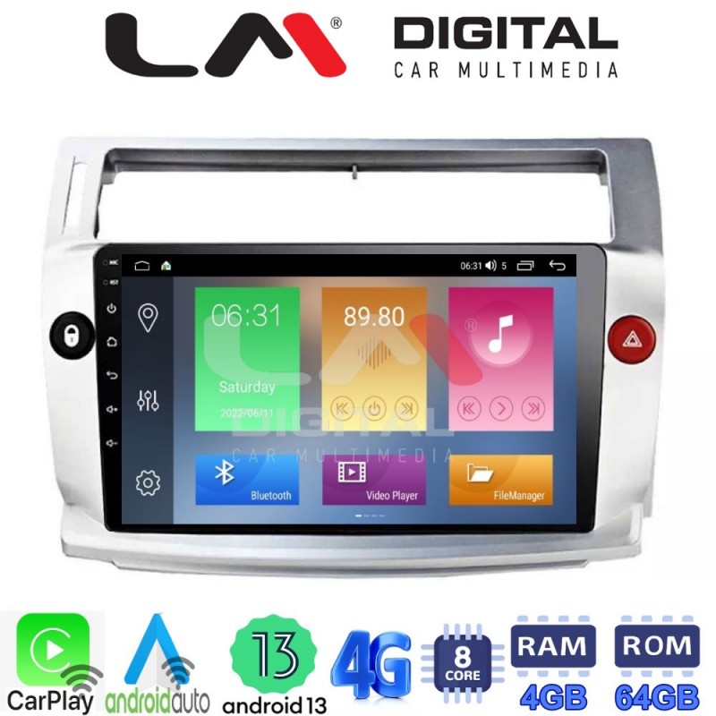 LM Digital - LM ZC8088 GPS Οθόνη OEM Multimedia Αυτοκινήτου για CITROEN C4 2004 &gt; 2011 (CarPlay/AndroidAuto/BT/GPS/WIFI/GPRS)