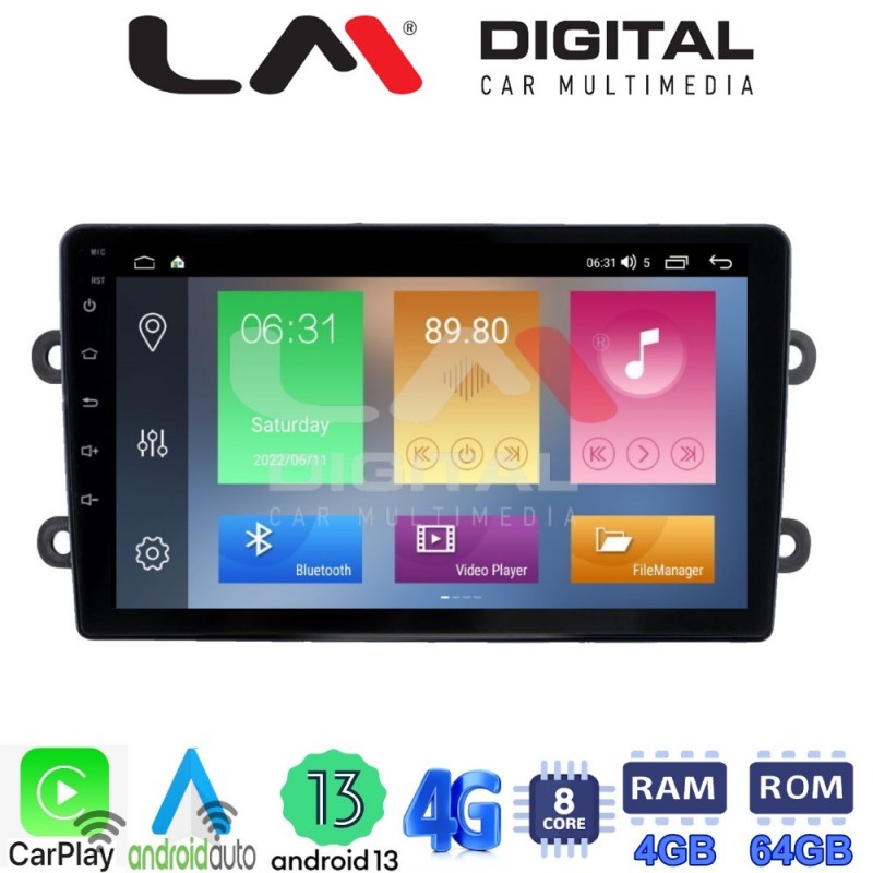 LM Digital - LM ZC8708 GPS Οθόνη OEM Multimedia Αυτοκινήτου για DACIA DUSTER – LOGAN - SUNDERO 2013 &gt; 2018 (CarPlay/AndroidAuto/BT/GPS/WIFI/GPRS)