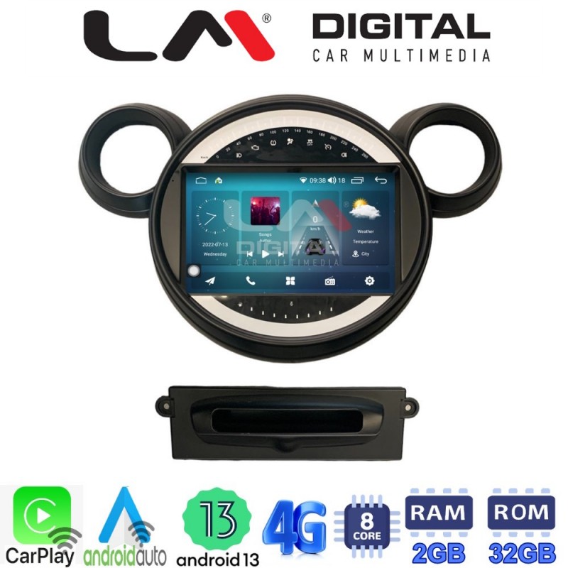 LM Digital - LM ZR8835 GPS Οθόνη OEM Multimedia Αυτοκινήτου για MINI Clubman '07&gt;'14 & Countryman '10&gt;'16 & Paceman '12&gt;'16 & Cooper '07&gt;'14 (CarPlay/AndroidAuto/BT/GPS/WIFI/GPRS)