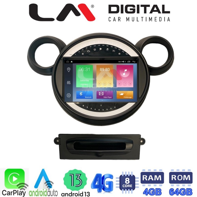 LM Digital - LM ZC8835 GPS Οθόνη OEM Multimedia Αυτοκινήτου για MINI Clubman '07&gt;'14 & Countryman '10&gt;'16 & Paceman '12&gt;'16 & Cooper '07&gt;'14 (CarPlay/AndroidAuto/BT/GPS/WIFI/GPRS)