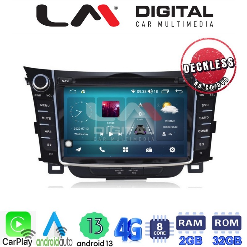 LM Digital - LM R8156 GPS Οθόνη OEM Multimedia Αυτοκινήτου για HYUNDAI I30 2012-2016 (CarPlay/AndroidAuto/BT/GPS/WIFI/GPRS)