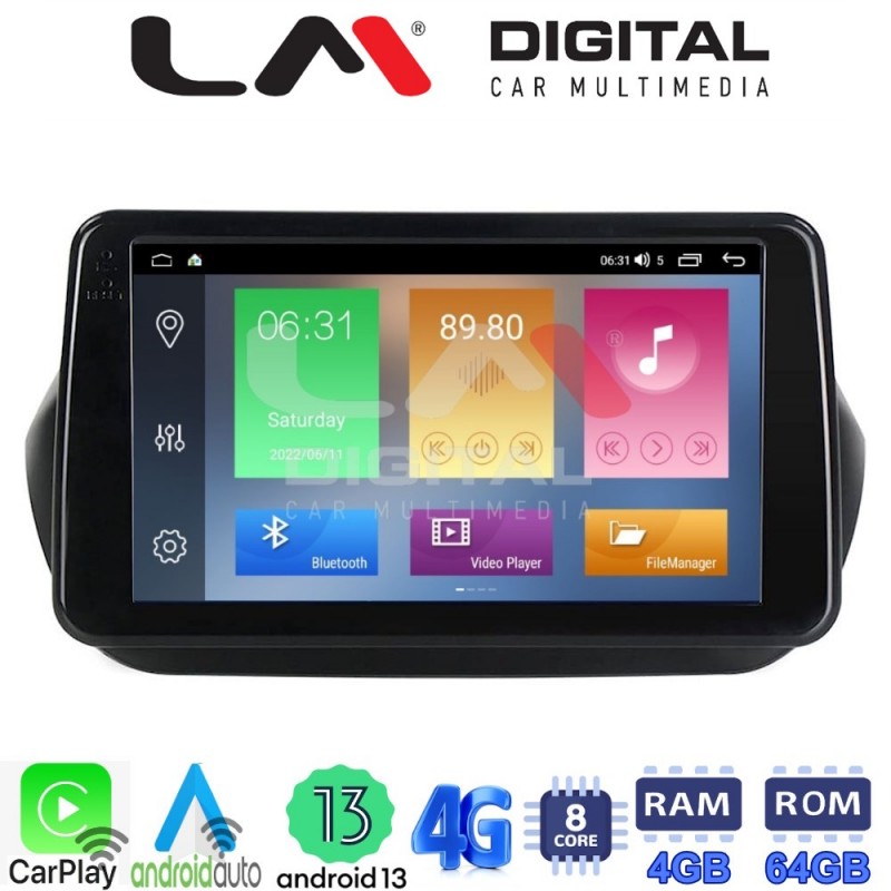 LM Digital - LM ZC8195 GPS Οθόνη OEM Multimedia Αυτοκινήτου για Fiorino, Citroen, Nemo, Bipper (CarPlay/AndroidAuto/BT/GPS/WIFI/GPRS)