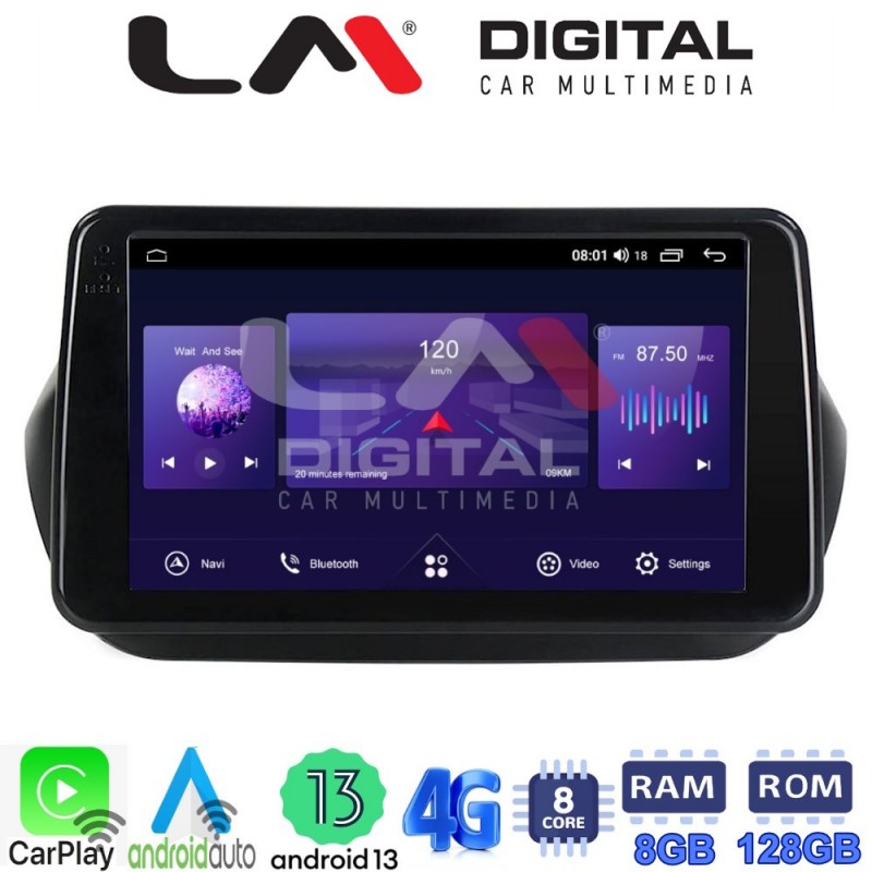 LM Digital - LM ZT8195 GPS Οθόνη OEM Multimedia Αυτοκινήτου για Fiorino, Citroen, Nemo, Bipper (CarPlay/AndroidAuto/BT/GPS/WIFI/GPRS)