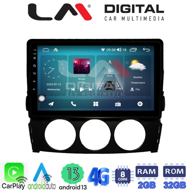 LM Digital - LM ZR8530 GPS Οθόνη OEM Multimedia Αυτοκινήτου για Mazda MX5 2005 &gt; 2015 (CarPlay/AndroidAuto/BT/GPS/WIFI/GPRS)