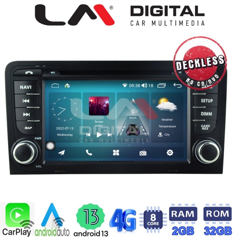 LM Digital - LM R8049 GPS Οθόνη OEM Multimedia Αυτοκινήτου για AUDI A3 8P 2003-2012 (CarPlay/AndroidAuto/BT/GPS/WIFI/GPRS)