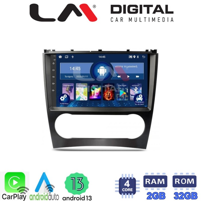 LM Digital - LM ZN4093 GPS Οθόνη OEM Multimedia Αυτοκινήτου για MERCEDES C class (W203) – CLC  2004&gt;2008 (CarPlay/AndroidAuto/BT/GPS/WIFI/GPRS)