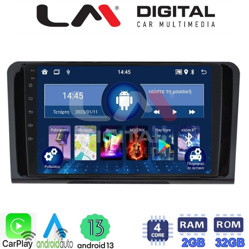 LM Digital - LM ZN4213 GPS Οθόνη OEM Multimedia Αυτοκινήτου για MERCEDES ML 2005&gt;2011 (CarPlay/AndroidAuto/BT/GPS/WIFI/GPRS)