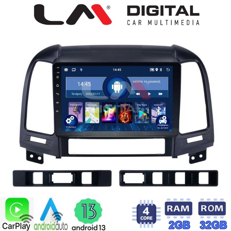 LM Digital - LM ZN4239 GPS Οθόνη OEM Multimedia Αυτοκινήτου για Hyundai SantaFe 2006 &gt; 2013 (CarPlay/AndroidAuto/BT/GPS/WIFI/GPRS)