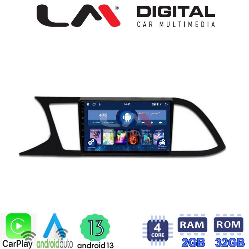 LM Digital - LM ZN4306 GPS Οθόνη OEM Multimedia Αυτοκινήτου για SEAT LEON 2012&gt;  (CarPlay/AndroidAuto/BT/GPS/WIFI/GPRS)