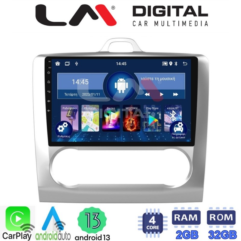 LM Digital - LM ZN4328 GPS Οθόνη OEM Multimedia Αυτοκινήτου για FORD FOCUS 2004&gt;2012 (CarPlay/AndroidAuto/BT/GPS/WIFI/GPRS)