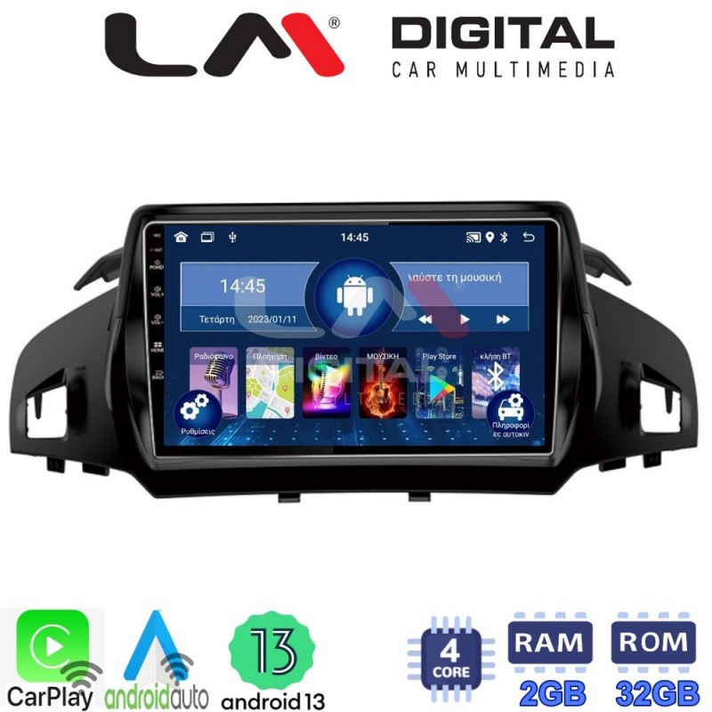 LM Digital - LM ZN4362 GPS Οθόνη OEM Multimedia Αυτοκινήτου για FORD KUGA 2013&gt; & C-MAX 2011&gt; (CarPlay/AndroidAuto/BT/GPS/WIFI/GPRS)