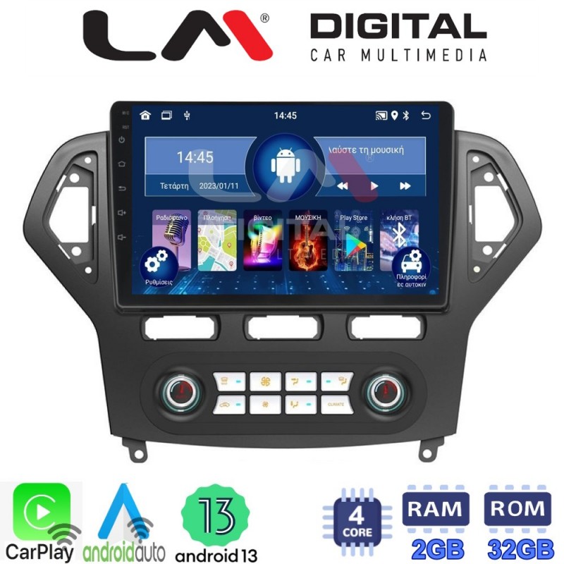 LM Digital - LM ZN4367C GPS Οθόνη OEM Multimedia Αυτοκινήτου για FORD MONDEO 2007 &gt; 2010 (CarPlay/AndroidAuto/BT/GPS/WIFI/GPRS)