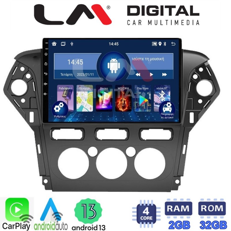 LM Digital - LM ZN4368C GPS Οθόνη OEM Multimedia Αυτοκινήτου για FORD MONDEO 2010 &gt; 2013 (CarPlay/AndroidAuto/BT/GPS/WIFI/GPRS)