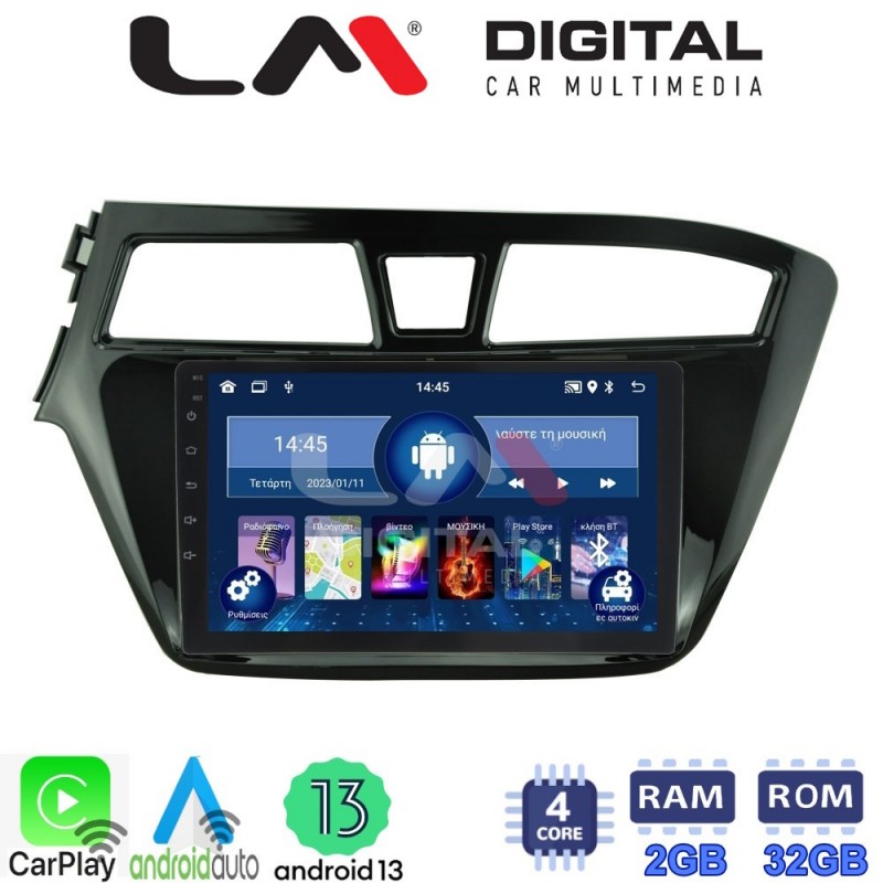 LM Digital - LM ZN4517 GPS Οθόνη OEM Multimedia Αυτοκινήτου για Hyundai i20 2015&gt; (CarPlay/AndroidAuto/BT/GPS/WIFI/GPRS)