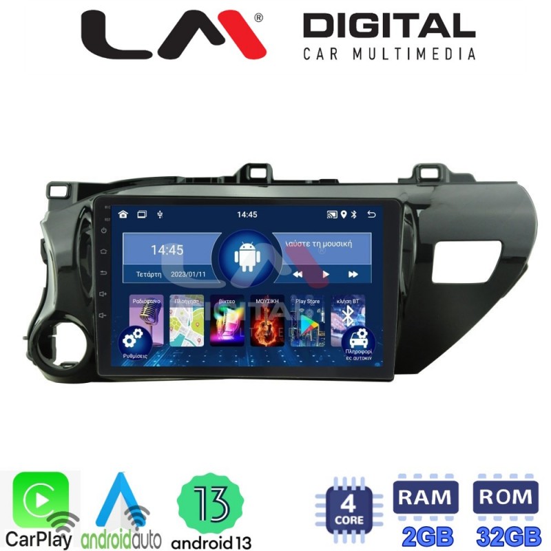 LM Digital - LM ZN4588 GPS Οθόνη OEM Multimedia Αυτοκινήτου για TOYOTA HILUX 2017&gt;   (CarPlay/AndroidAuto/BT/GPS/WIFI/GPRS)