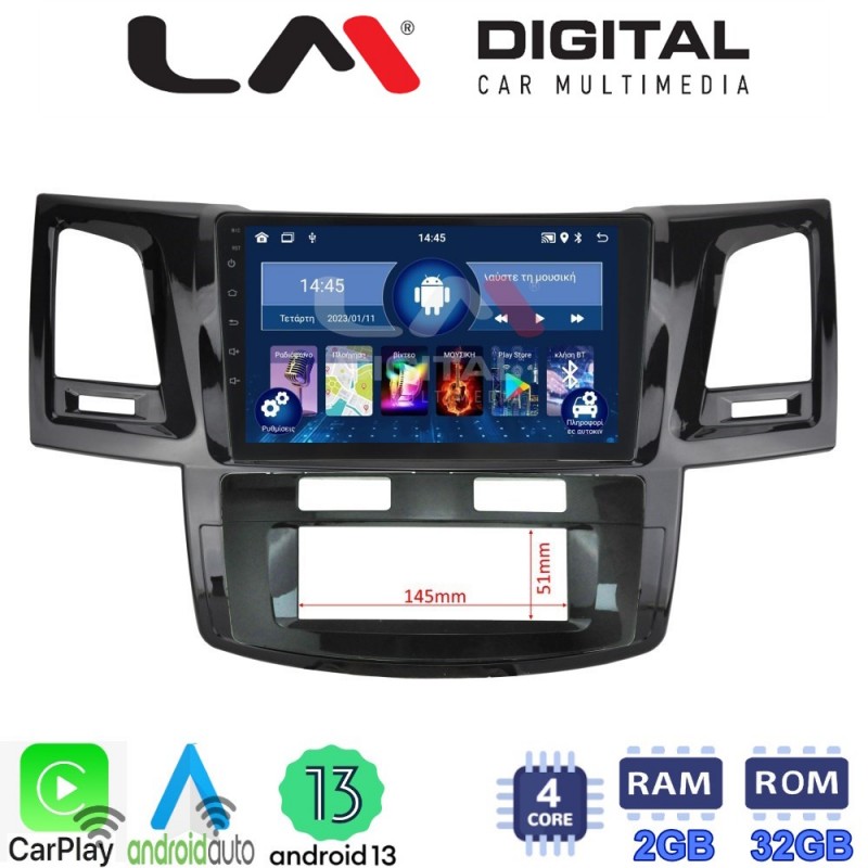 LM Digital - LM ZN4820 GPS Οθόνη OEM Multimedia Αυτοκινήτου για TOYOTA HILUX 2005&gt;2016 (CarPlay/AndroidAuto/BT/GPS/WIFI/GPRS)