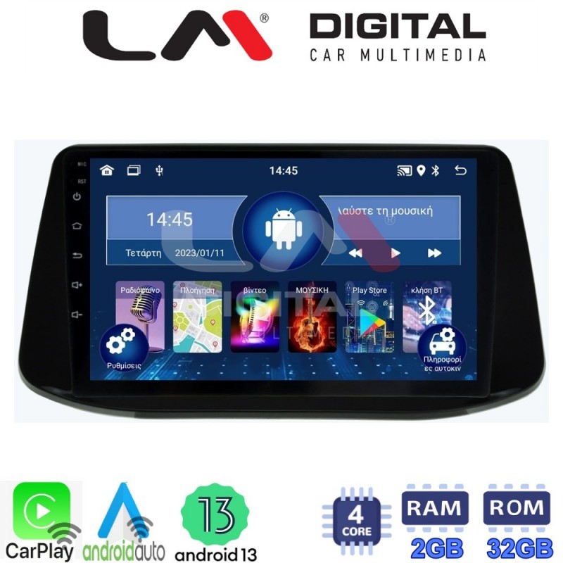 LM Digital - LM ZN4960 GPS Οθόνη OEM Multimedia Αυτοκινήτου για Hyundai i30 2018&gt; (CarPlay/AndroidAuto/BT/GPS/WIFI/GPRS)