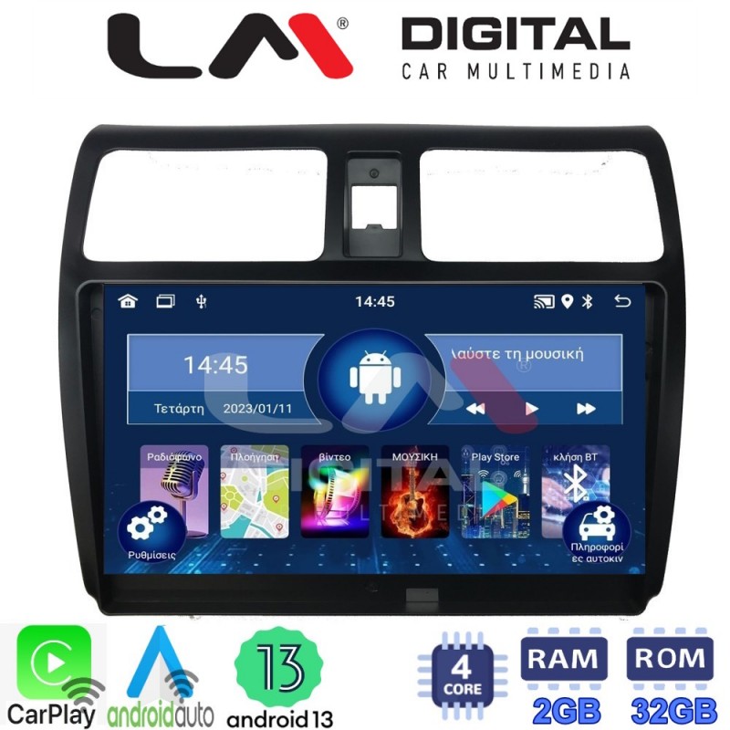 LM Digital - LM ZN4978 GPS Οθόνη OEM Multimedia Αυτοκινήτου για SUZUKI SWIFT 2005 &gt; 2010 (CarPlay/AndroidAuto/BT/GPS/WIFI/GPRS)