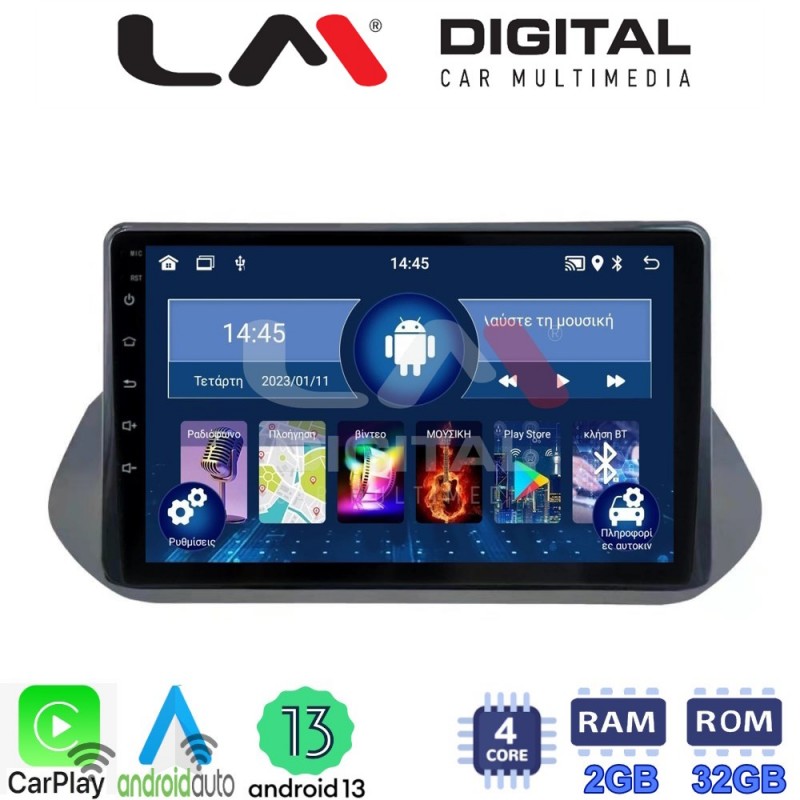 LM Digital - LM ZN4483 GPS Οθόνη OEM Multimedia Αυτοκινήτου για Nissan Qashqai 2021&gt; (CarPlay/AndroidAuto/BT/GPS/WIFI/GPRS)