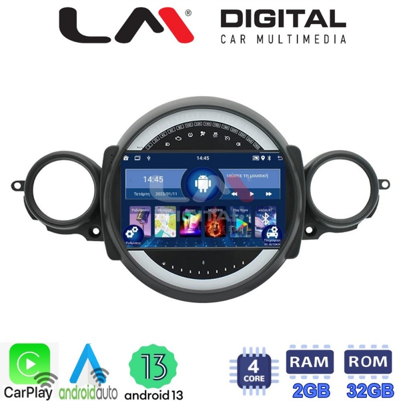 LM Digital - LM ZN4834 GPS Οθόνη OEM Multimedia Αυτοκινήτου για Mini Cooper '07&gt;'14 Clubman 2007 &gt; 2014 (CarPlay/AndroidAuto/BT/GPS/WIFI/GPRS)