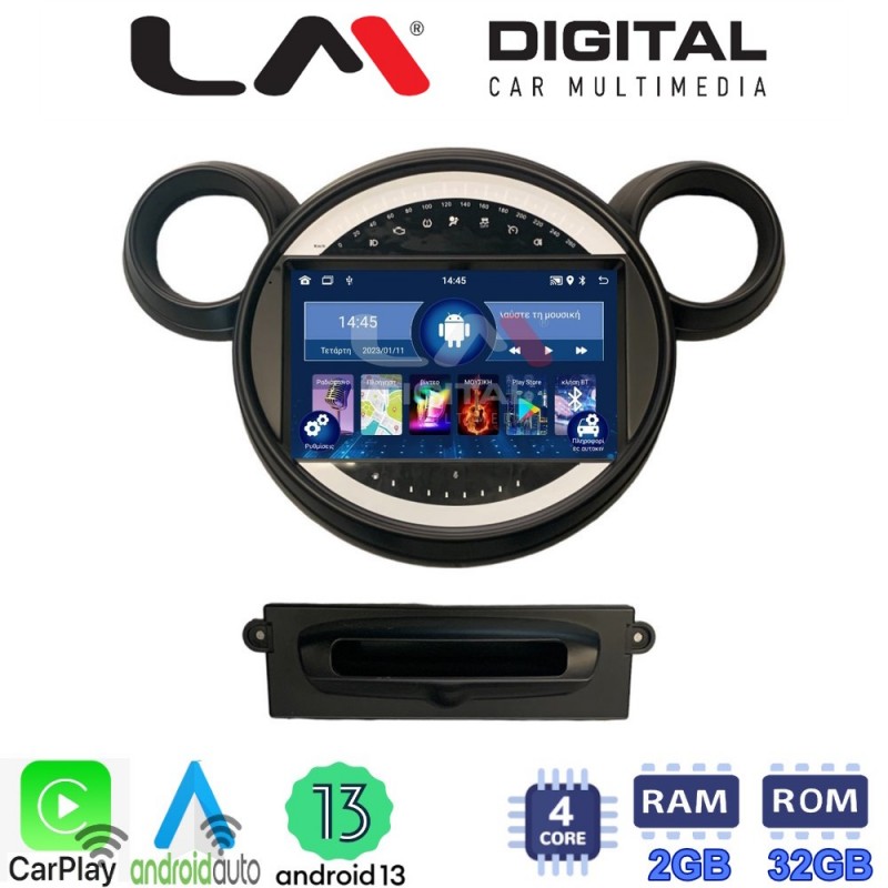 LM Digital - LM ZN4835 GPS Οθόνη OEM Multimedia Αυτοκινήτου για MINI Clubman '07&gt;'14 & Countryman '10&gt;'16 & Paceman '12&gt;'16 & Cooper '07&gt;'14 (CarPlay/AndroidAuto/BT/GPS/WIFI/GPRS)