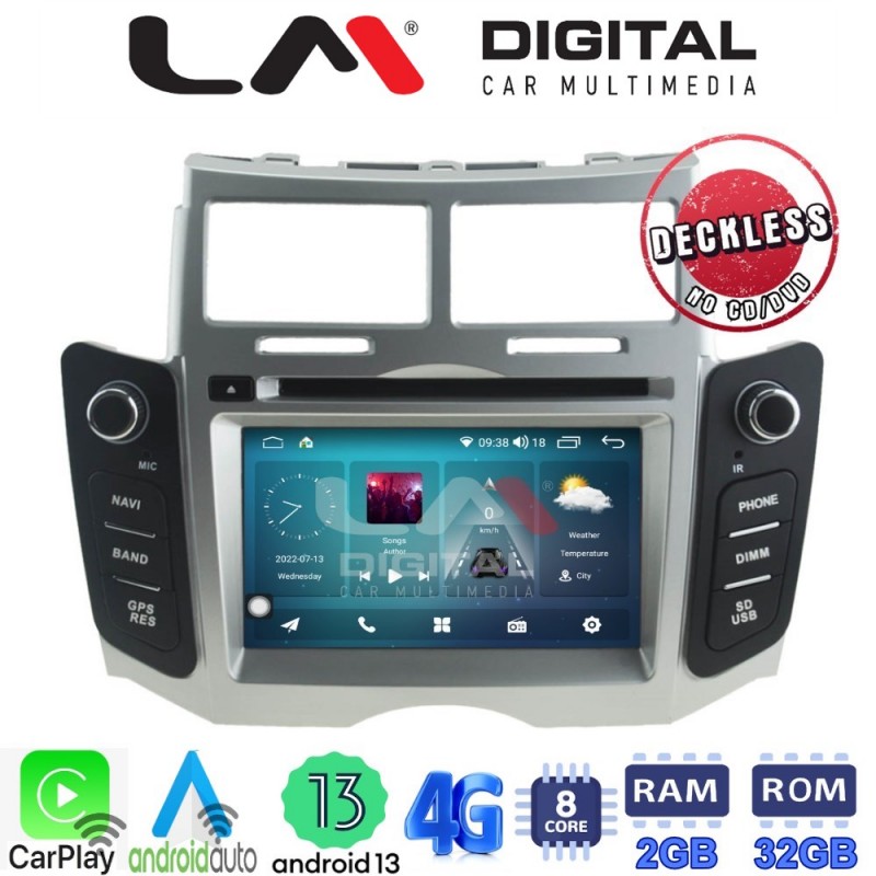 LM Digital - LM R8084 GPS Οθόνη OEM Multimedia Αυτοκινήτου για ΤΟΥΟΤΑ YARIS 2006 &gt; 2011 (CarPlay/AndroidAuto/BT/GPS/WIFI/GPRS)