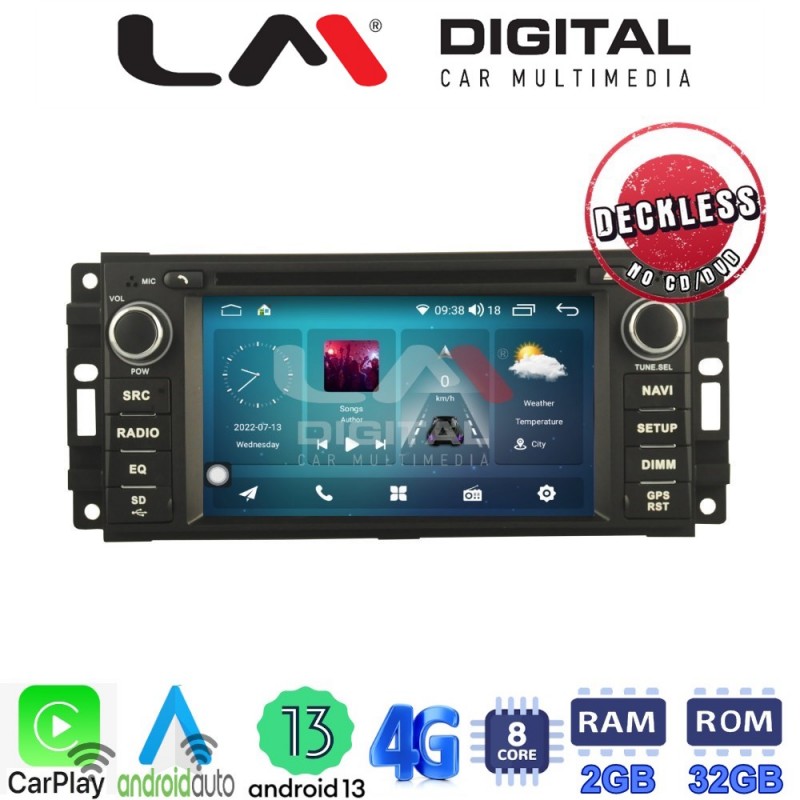 LM Digital - LM R8202 GPS Οθόνη OEM Multimedia Αυτοκινήτου για Crysler & JEEP 2005&gt;2011 (CarPlay/AndroidAuto/BT/GPS/WIFI/GPRS)