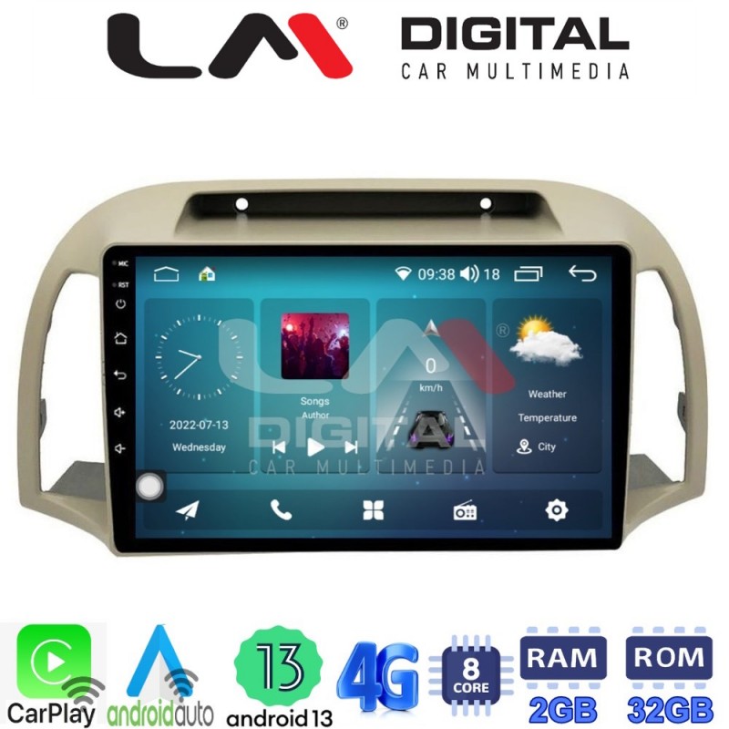 LM Digital - LM ZR8300 GPS Οθόνη OEM Multimedia Αυτοκινήτου για NISSAN MICRA 2002&gt;2007 (CarPlay/AndroidAuto/BT/GPS/WIFI/GPRS)